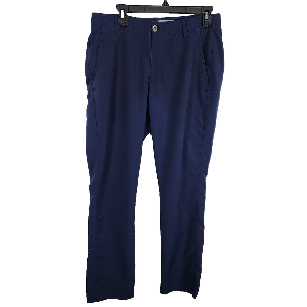 Under Armour Mens Match Play Straight Leg Golf Pants Blue Size 34x30 1342263-408